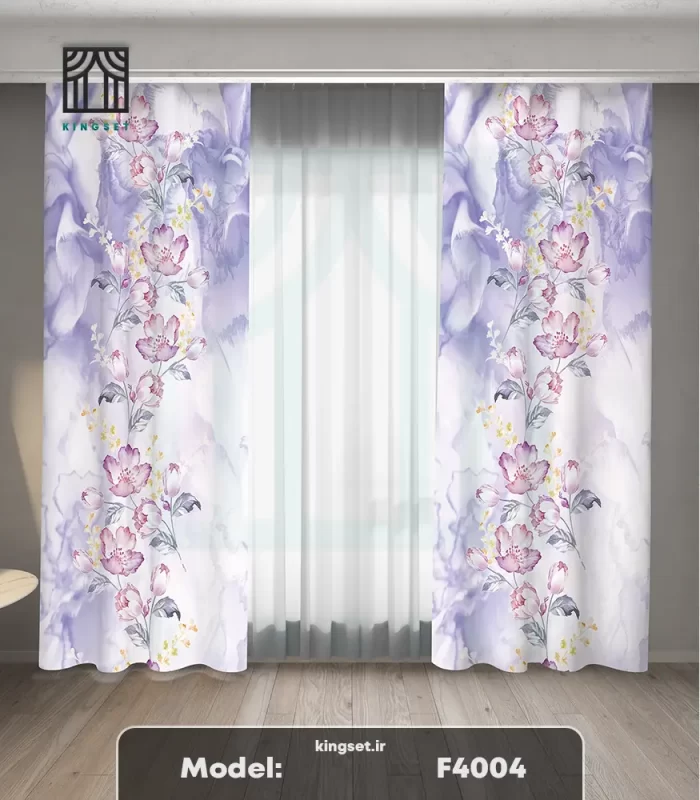 پرده چاپی طبیعت و گل