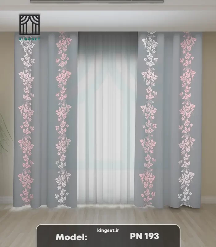 پرده چاپی طبیعت و گل