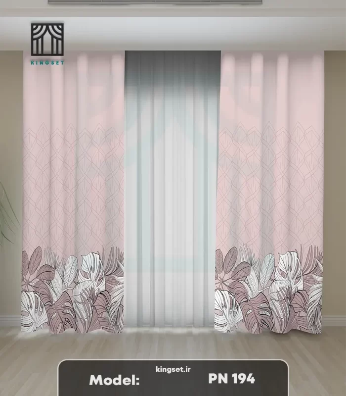 پرده چاپی طبیعت و گل