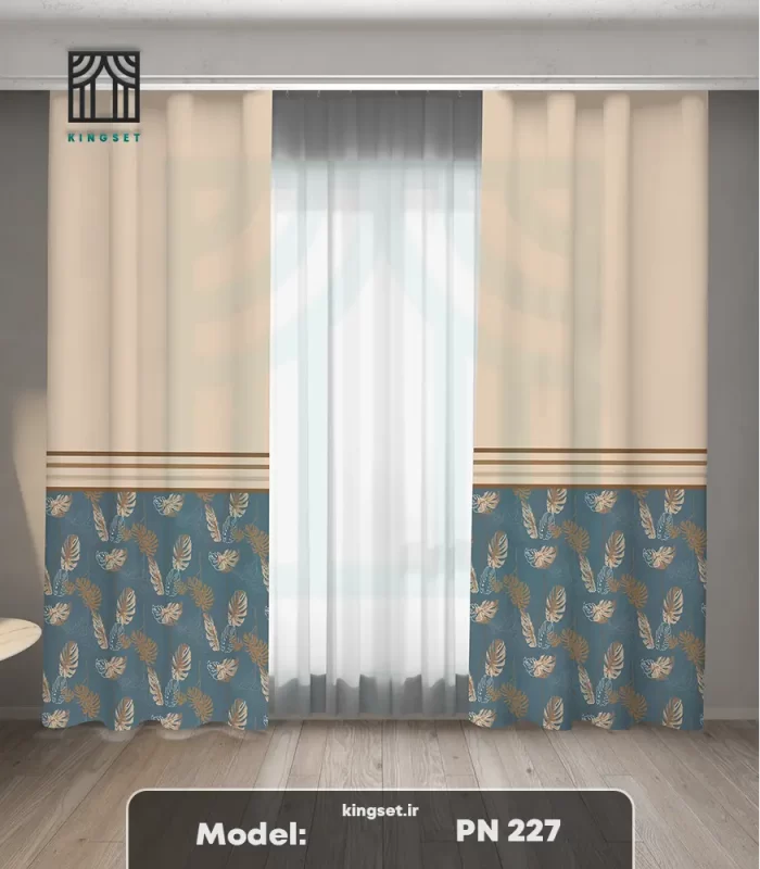 پرده چاپی طبیعت و گل