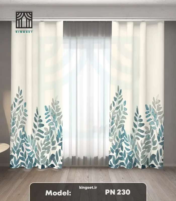 پرده چاپی طبیعت و گل