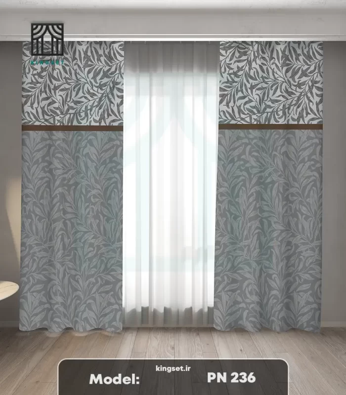 پرده چاپی طبیعت و گل
